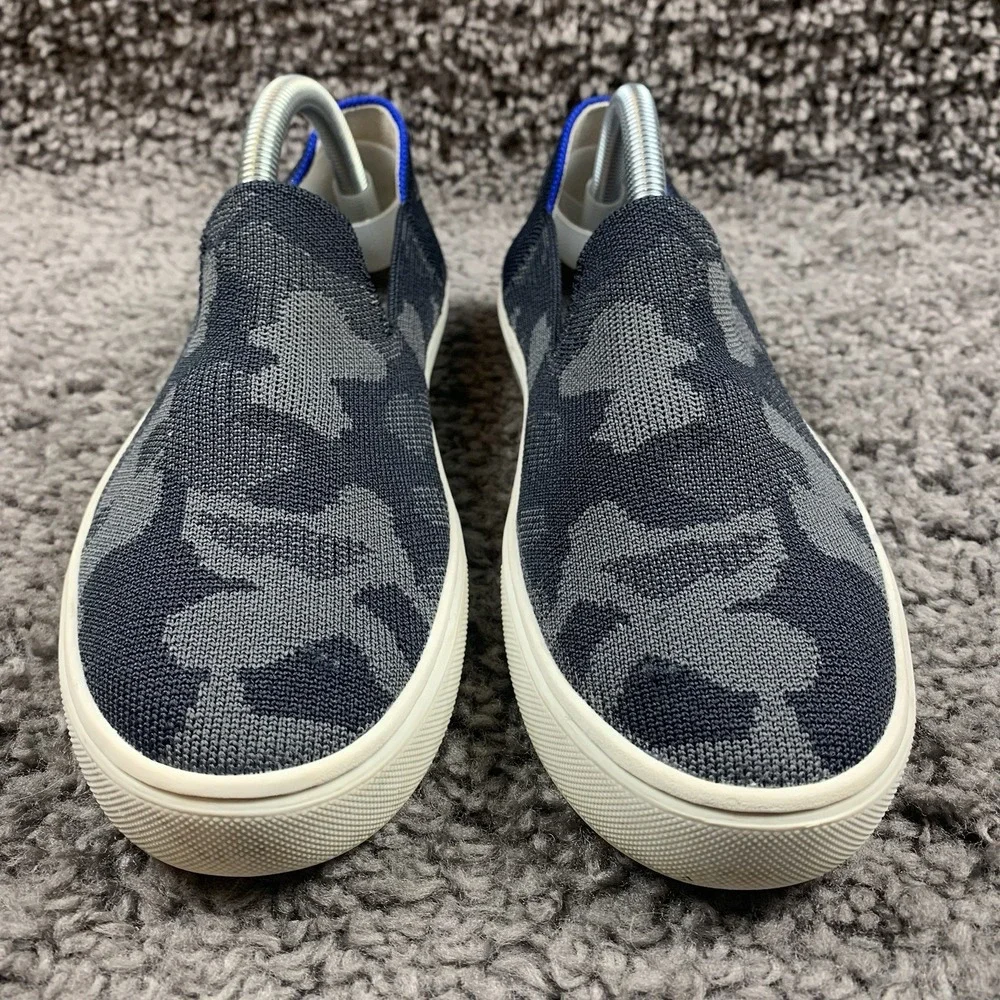 Rothy's The Sneaker Gray Camo Slip On Round Toe Flats Shoes Womens Size 6.5